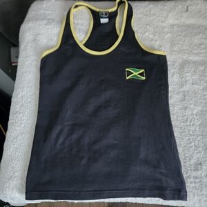 Black and Yellow Women's Muscle Tee